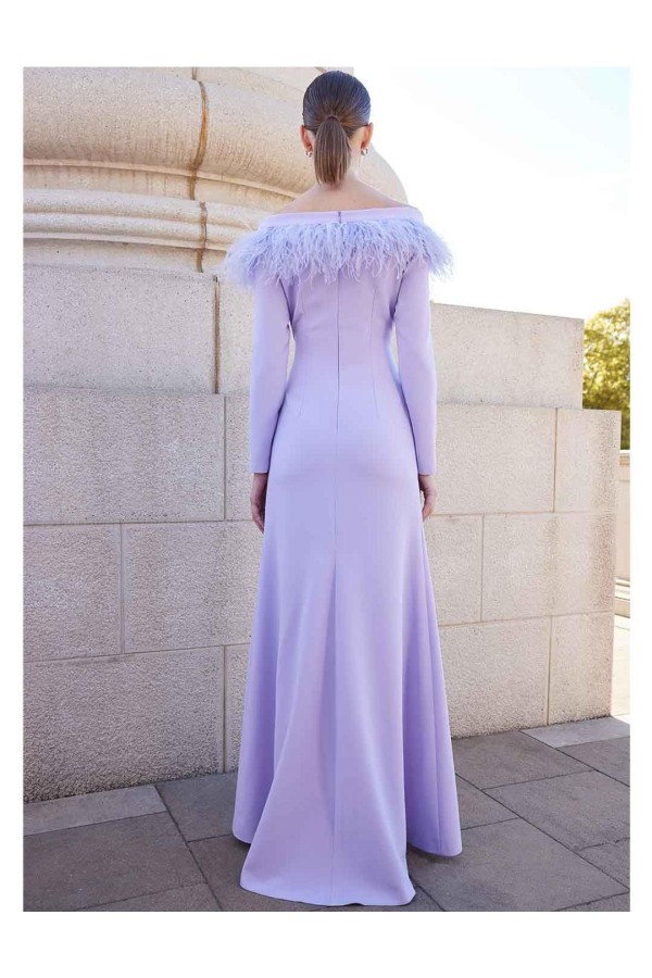 VESTIDO CARLA RUIZ 99539 PLUMA