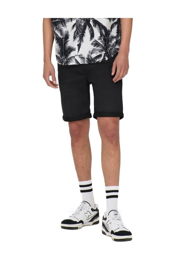 BERMUDA ONLY AND SONS PLY BLK