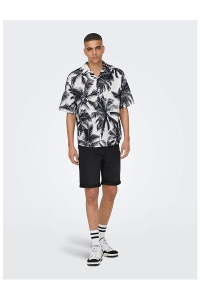 BERMUDA ONLY AND SONS PLY BLK