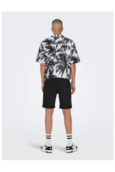 BERMUDA ONLY AND SONS PLY BLK