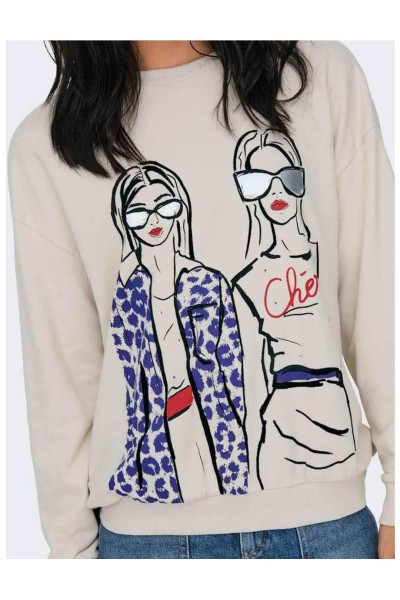 SUDADERA ONLY SILLE O-NECK M