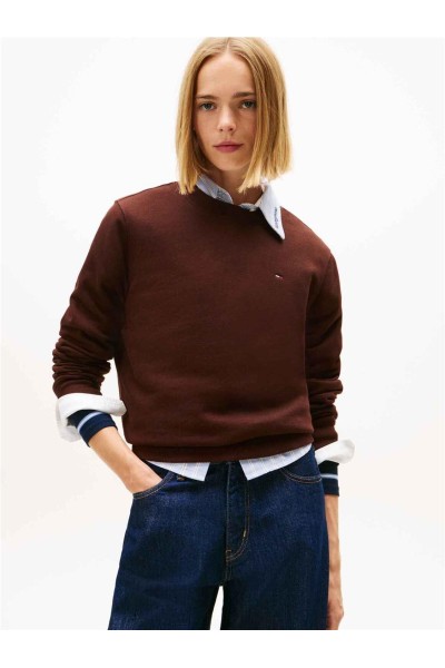 Sudadera Tommy Jeans de felpa con logo bordado