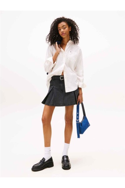 CamisaTommy Jeans de corte amplio en sarga