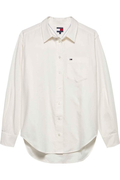 CamisaTommy Jeans de corte amplio en sarga