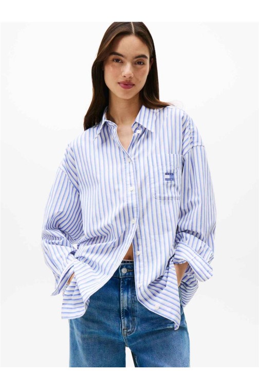 OVS BADGE STRIPE SHIRT