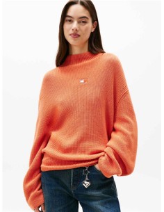 Jersey Tommy Jeans con cuello perkins y parche
