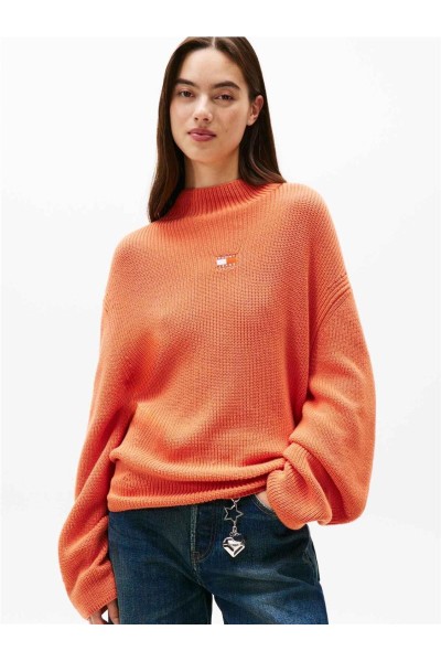 Jersey Tommy Jeans con cuello perkins y parche