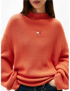 Jersey Tommy Jeans con cuello perkins y parche 2