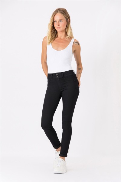 Vaquero Tiffosi one size doble up skinny de tiro alto