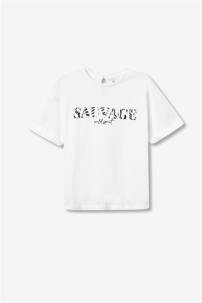 Camiseta Tiffosi Patou relaxed fit con estampado de cebra