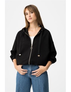 Sudadera Tiffosi Black con capucha 2