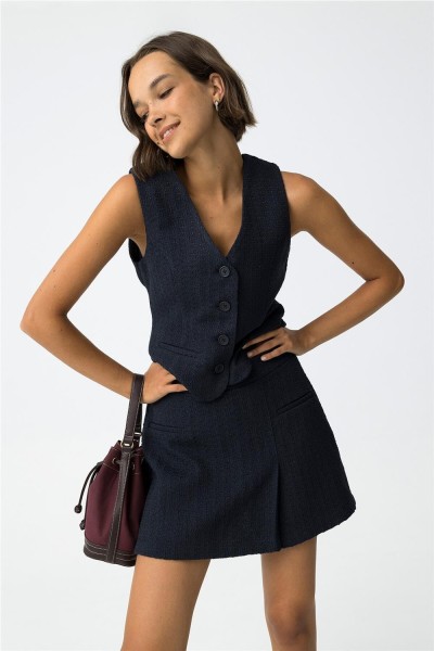 Chaleco Tiffosi Mana_C de tweed elegante