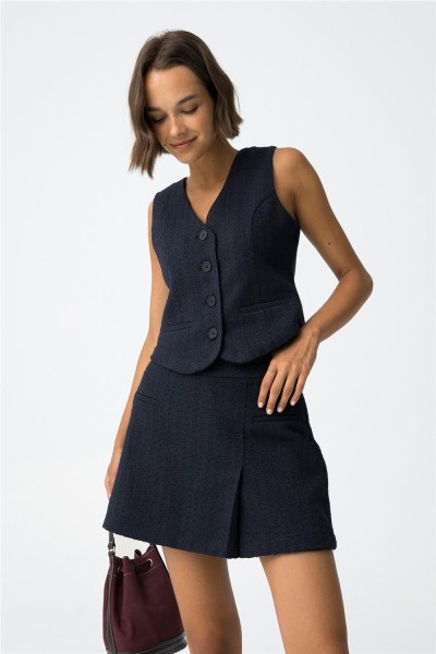 Chaleco Tiffosi Mana_C de tweed elegante