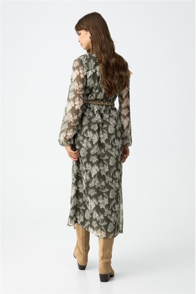 Vestido Tiffosi Kourtney 1 midi fluido estampado