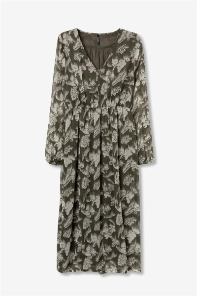 Vestido Tiffosi Kourtney 1 midi fluido estampado