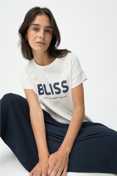 Camiseta Tiffosi Beppina estampada con detalles