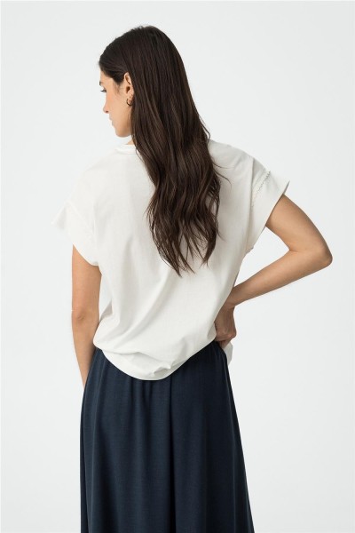 Camiseta Tiffosi Beppina estampada con detalles