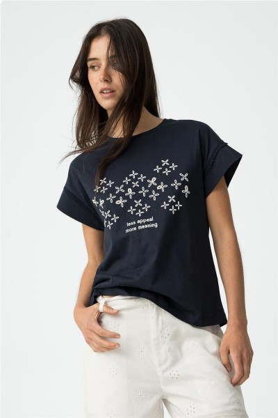 Camiseta Tiffosi Beppina estampada con detalles