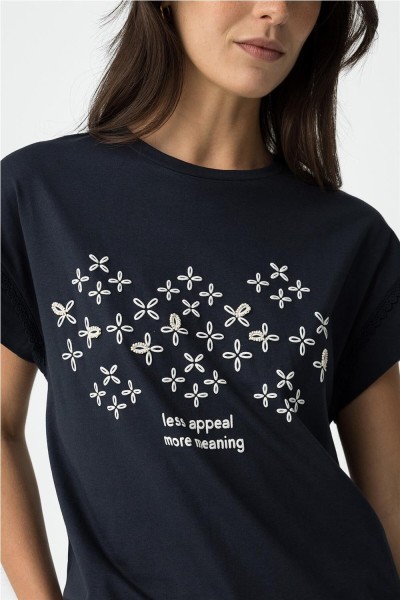 Camiseta Tiffosi Beppina estampada con detalles