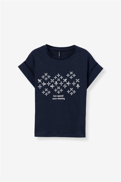 Camiseta Tiffosi Beppina estampada con detalles