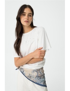 Camiseta Tiffosi Grace con bordado floral