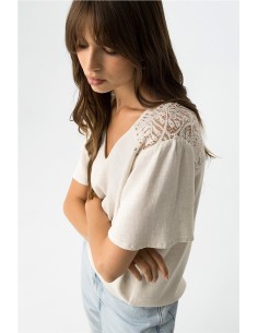 Blusa Tiffosi Greatness con detalles de encaje