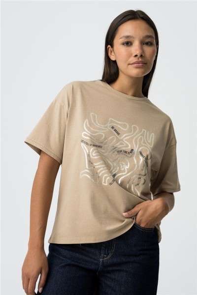 Camiseta Tiffosi Maizena_8 con estampado metalizado