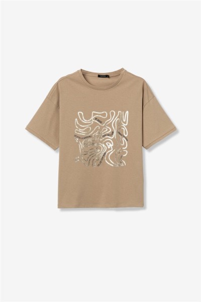 Camiseta Tiffosi Maizena_8 con estampado metalizado