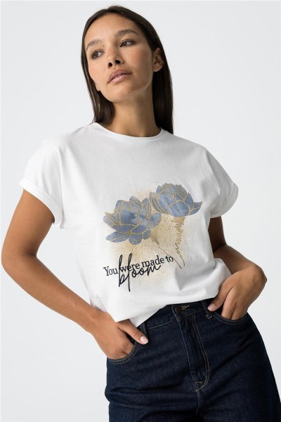 Camiseta Tiffosi Carmo_5 floral con mensaje