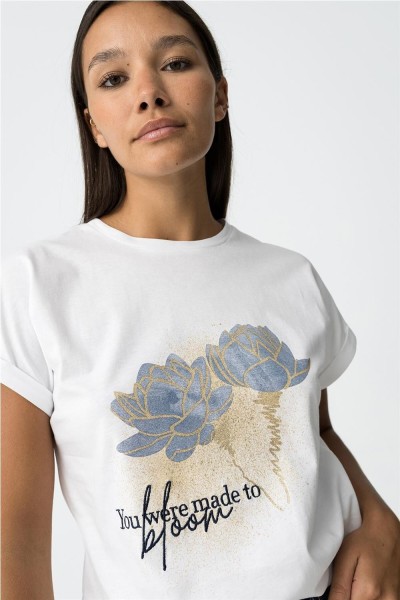 Camiseta Tiffosi Carmo_5 floral con mensaje