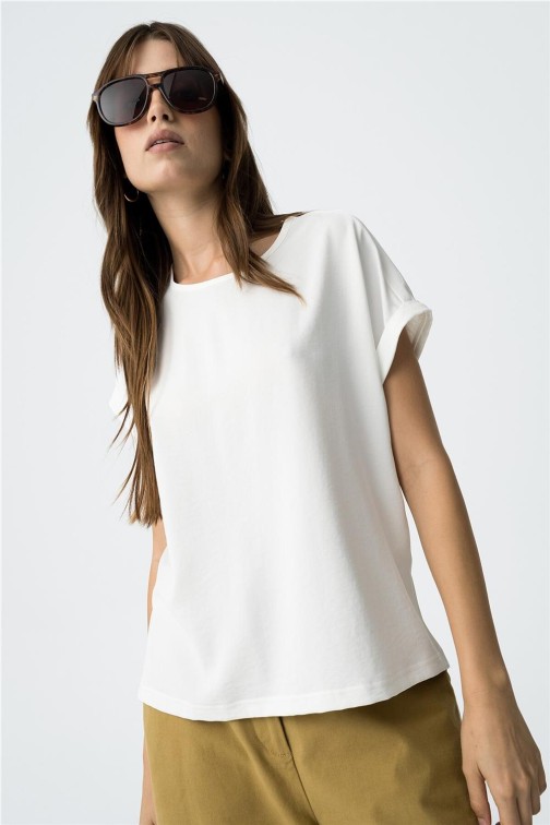 Camiseta Tiffosi Updaty lisa con tejidos contraste
