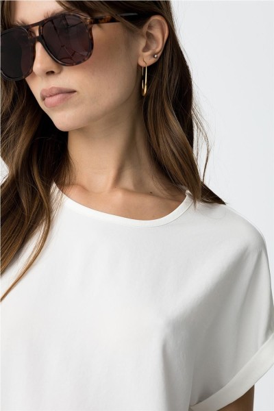 Camiseta Tiffosi Updaty lisa con tejidos contraste