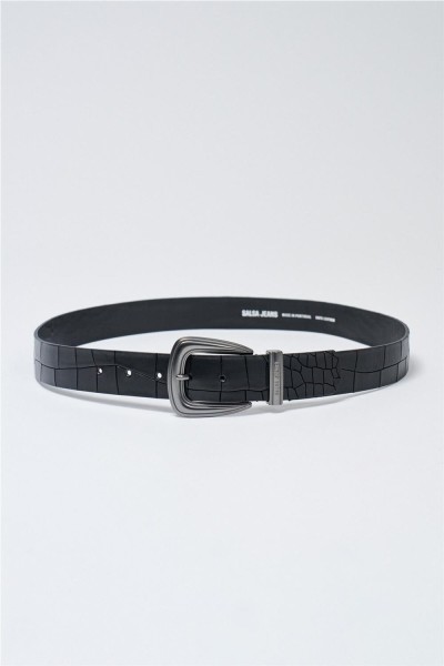 Cinturón Salsa de piel efecto cocodrilo