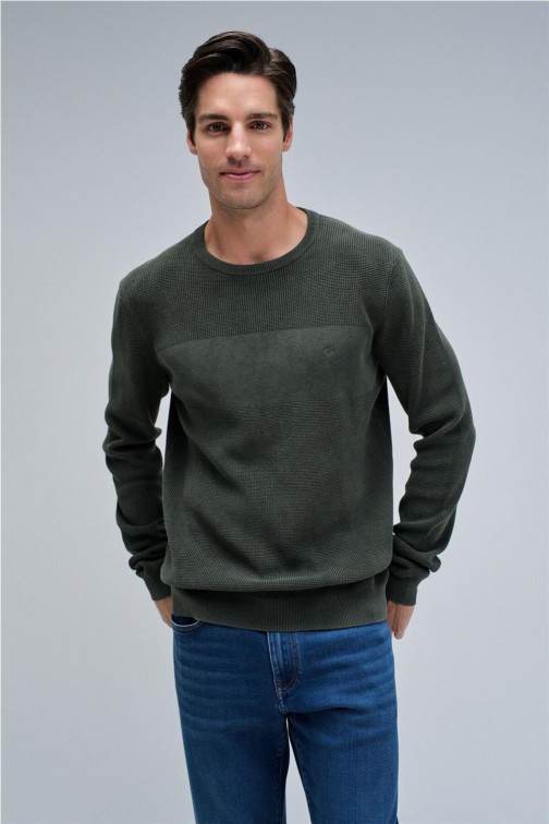 Jersey Salsa de punto con textura
