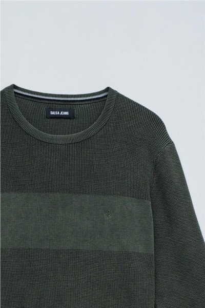 Jersey Salsa de punto con textura