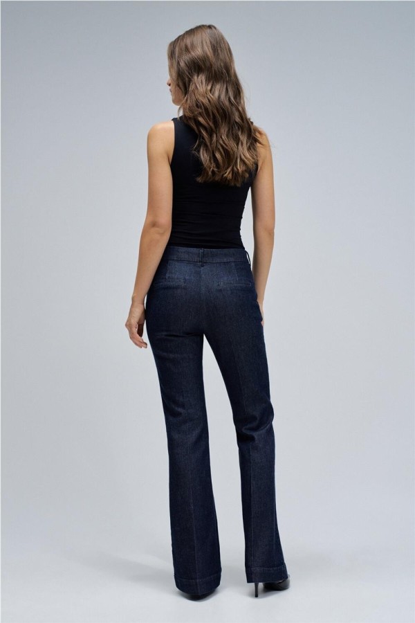 Pantalón Salsa chino flare en lightdenim