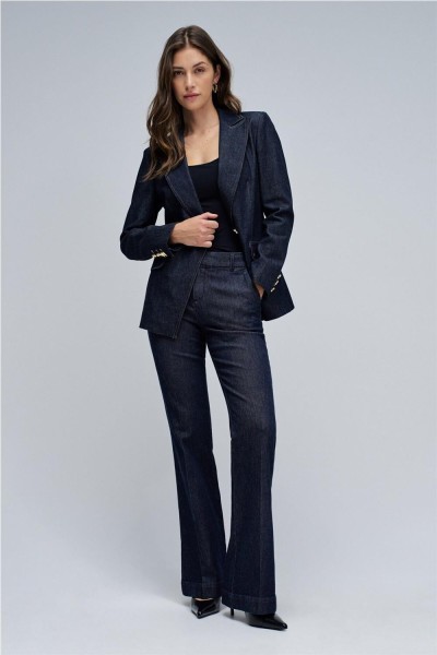 Pantalón Salsa chino flare en lightdenim