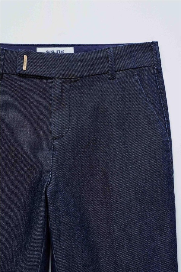 Pantalón Salsa chino flare en lightdenim
