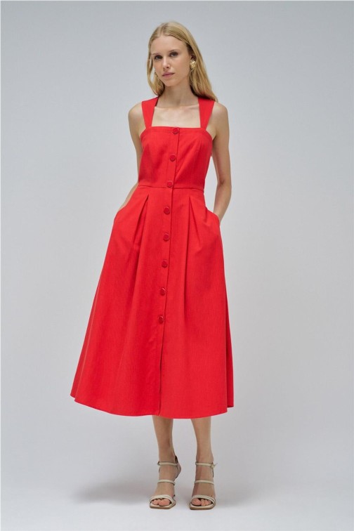 Vestido Salsa midi con botones