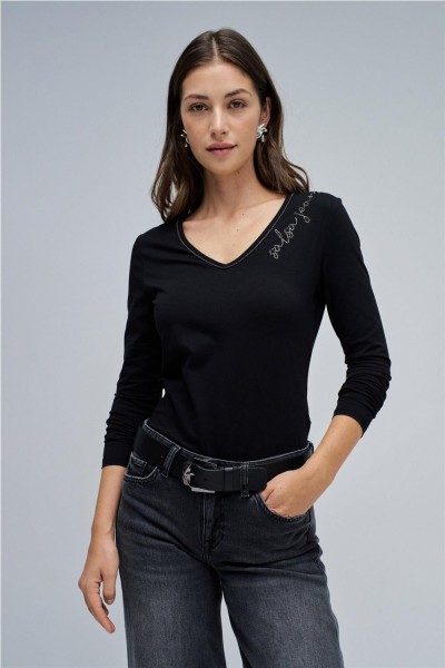 Camiseta Salsa de punto con logo