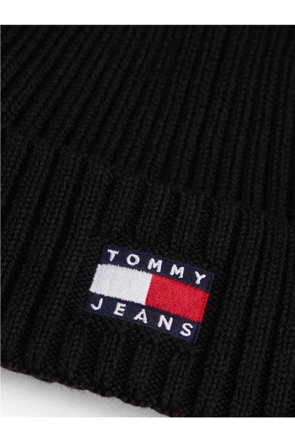 Gorro Tommy Jeans de punto con logo 2