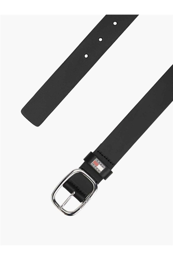 Cinturón Tommy Jeans de piel con hebilla ovalada 2