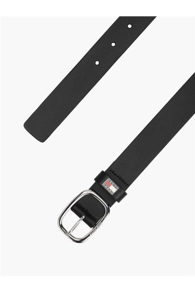 Cinturón Tommy Jeans de piel con hebilla ovalada