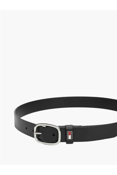 Cinturón Tommy Jeans de piel con hebilla ovalada