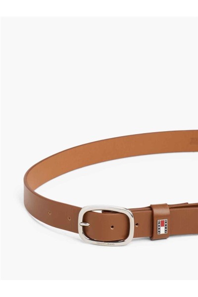 Cinturón Tommy Jeans de piel con hebilla ovalada