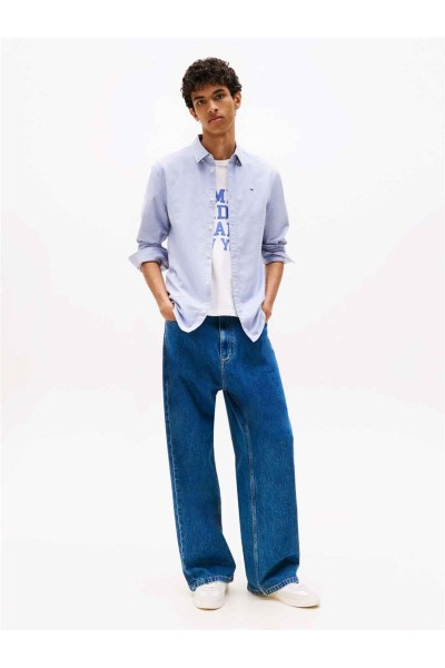 Camisa tommy Jeans de algodón oxford con corte slim