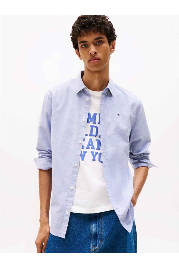 Camisa tommy Jeans de algodón oxford con corte slim 2