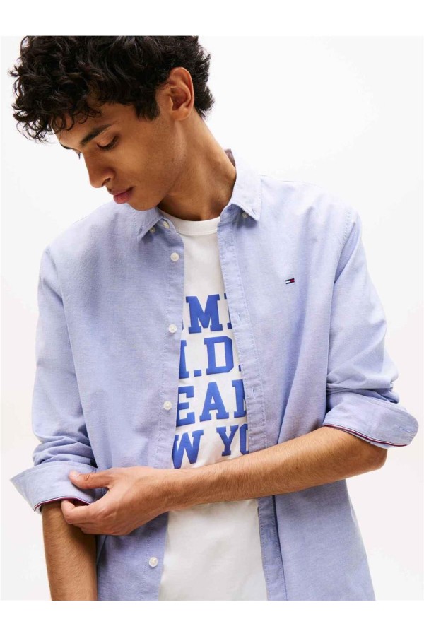 Camisa tommy Jeans de algodón oxford...