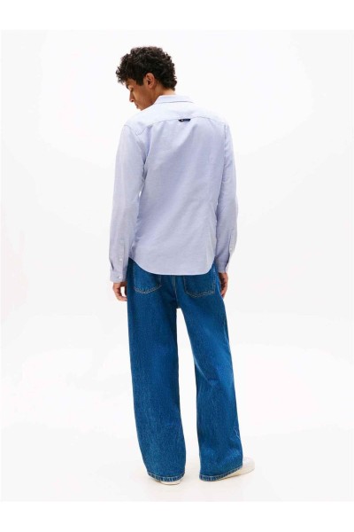 Camisa tommy Jeans de algodón oxford con corte slim