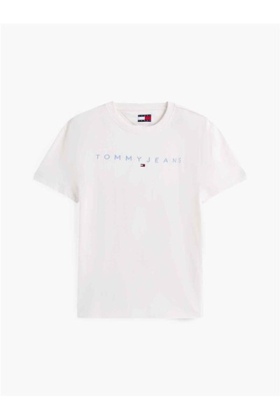 Camiseta Tommy Jeans con logo lineal bordado